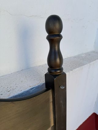 CABECERO cama 90 madera maciza verde