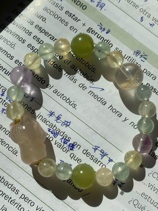 Pulsera Jade Verde, Amatista y Ágata Unicornio