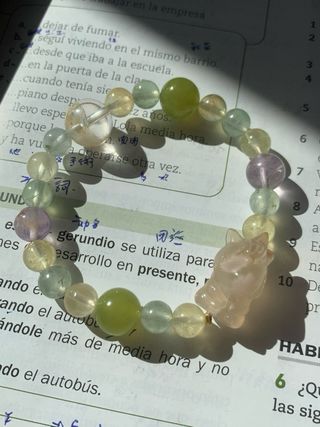 Pulsera Jade Verde, Amatista y Ágata Unicornio