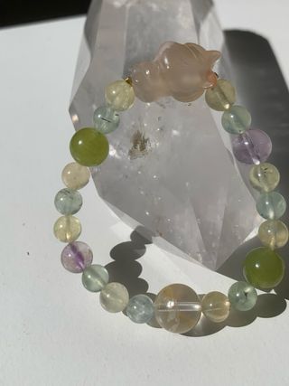 Pulsera Jade Verde, Amatista y Ágata Unicornio