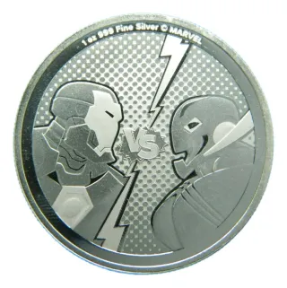 Moneda 1 Oz Plata Marvel 999