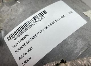 98263 caja de cambios hat porsche cayenne typ 9pa