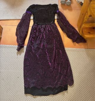 Disfraz Halloween Vampiro Terciopelo Morado