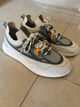 Zapatillas Bershka Hombre Verde/Blanco