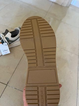 Zapatillas Bershka Hombre Verde/Blanco