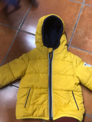 Giacca imbottita gialla bimbo 12 mesi
