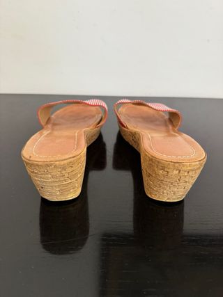 Ciabatte Zara con zeppa rosse