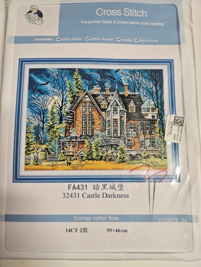 Kit Punto de Cruz Castle Darkness