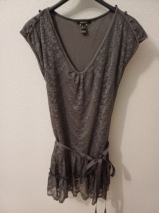 Vestido Mango Suit gris talla S