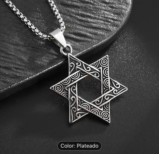 Collar Estrella de David Acero Inoxidable