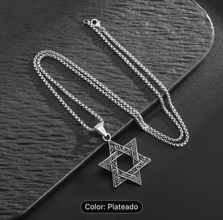 Collar Estrella de David Acero Inoxidable