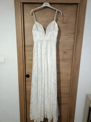 Vestido de Novia Encaje con Broche