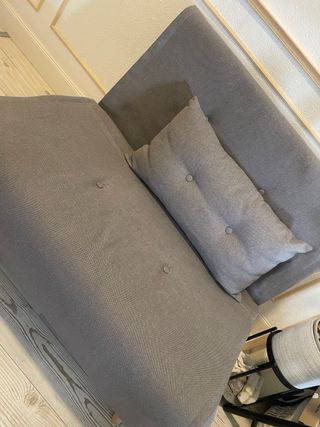 Sillón cama individual gris