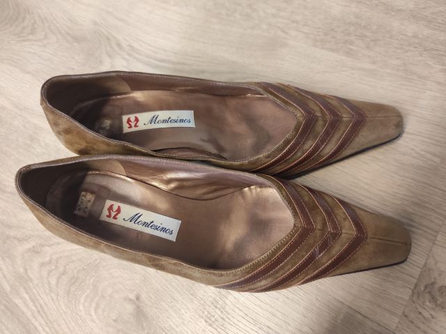 Zapatos tacón Montesinos Talla 37 Marrones