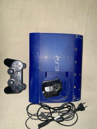 Consola PS3 Azul con Mando y Cables