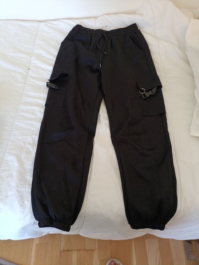 Pantalón cargo negro unisex