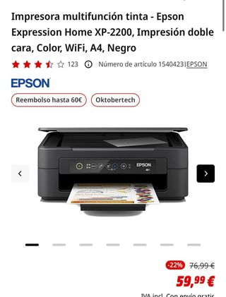 Impresora Epson XP-2100 Negra