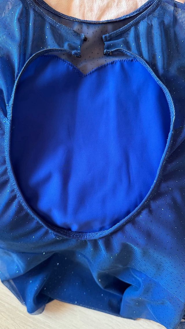 Maillot patinaje artístico azul talla 13