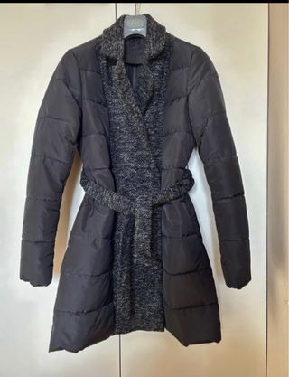 Cappotto donna nero e grigio