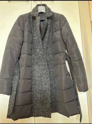 Cappotto donna nero e grigio