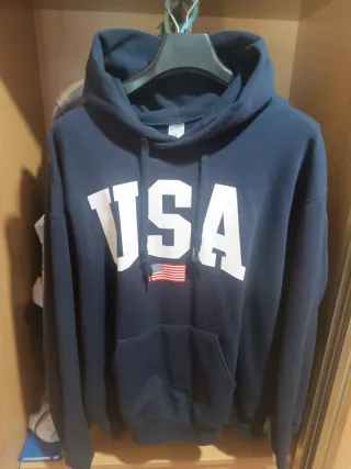 Sudadera Azul USA con Bandera Americana