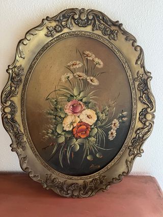 Cuadro antiguo pintado a mano
