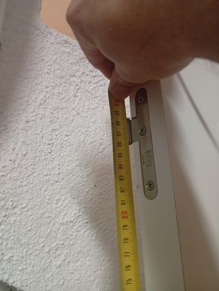 Puerta madera maciza con 4 cristales