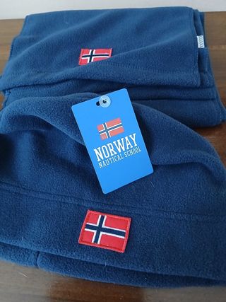 Set Sciarpa e Cuffia Norway Nautical School Blu