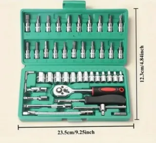 Maletín Caja Herramientas 46 Piezas Verde