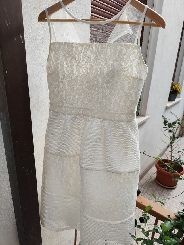 Abito da cerimonia bianco in pizzo