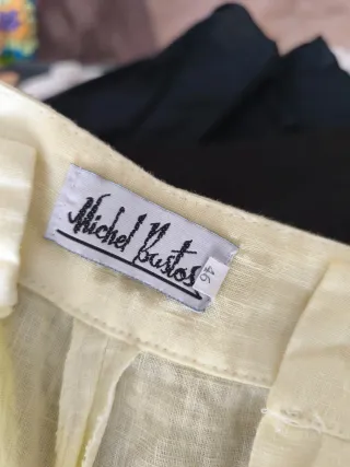 Pantalón pirata de hilo con gotas