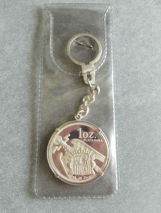 Llavero Moneda Franco 1 Onza Plata