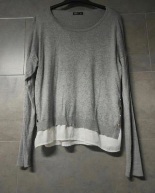 Jersey gris mujer