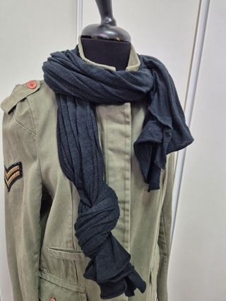 Maxi Sciarpa Plaid Leggero Nero