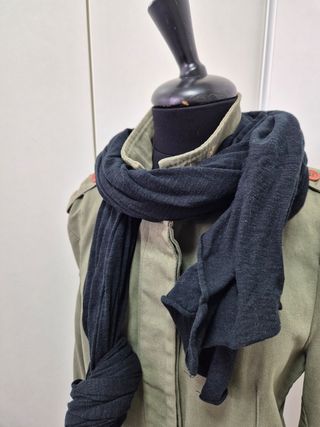 Maxi Sciarpa Plaid Leggero Nero