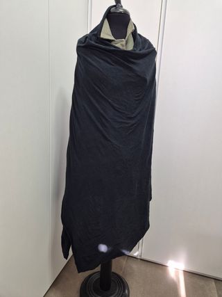 Maxi Sciarpa Plaid Leggero Nero