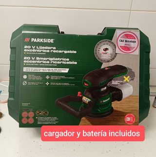 Lijadora excéntrica Parkside 20 Voltios nueva 