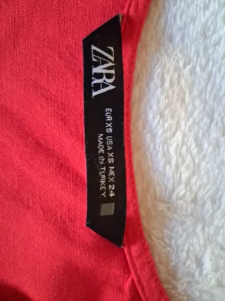 Vestido Zara Rojo Talla XS