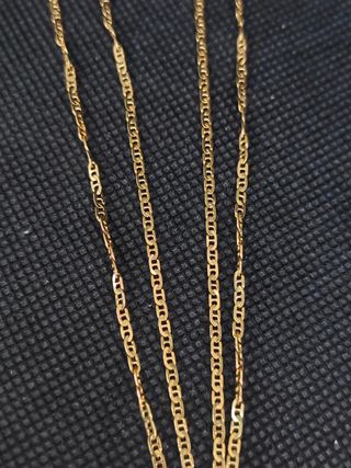 Cadena oro 18k forzada con barra.051-02-00407