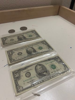 Lote Billetes Dólares Antiguos y Monedas