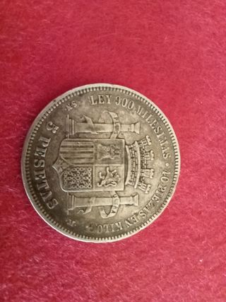 Moneda Antigua Plata 1870 España