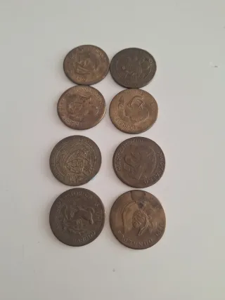Colección de 8 monedas antiguas