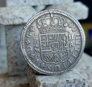 Moneda 2 Reales Felipe V Madrid A
Numismatica,plat
