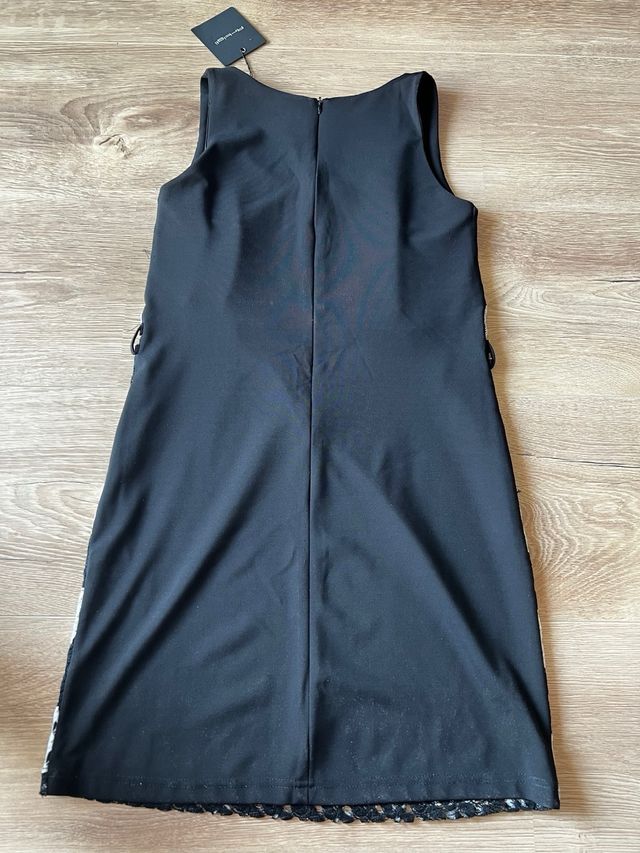 Vestido Artigli corto rayas blanco y negro nuevo 