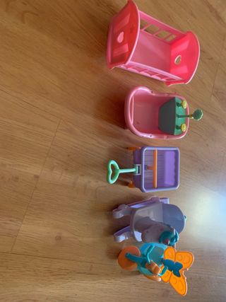 Accesorios para muñecas: Cuna, Bañera y Carro