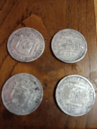 4 Monedas Plata Antigua