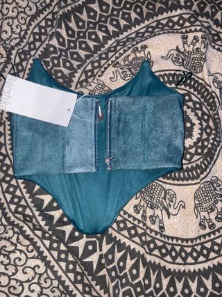 Top Corsé Teal Talla XS Bershka
