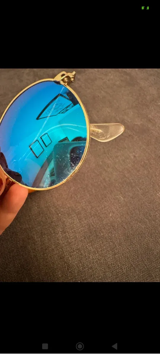 Occhiali Tondi Ray-Ban Blu/Oro