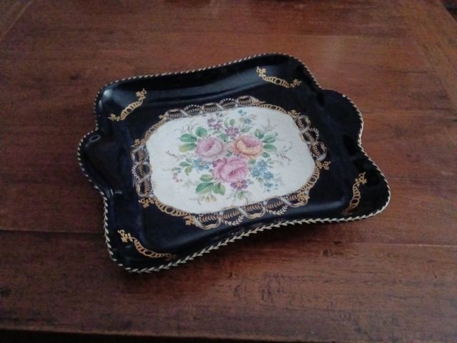 Bandeja Limoges floral 22x25 cm