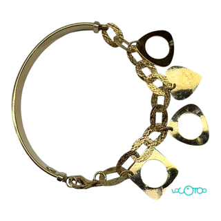 Pulsera oro con colgantes 